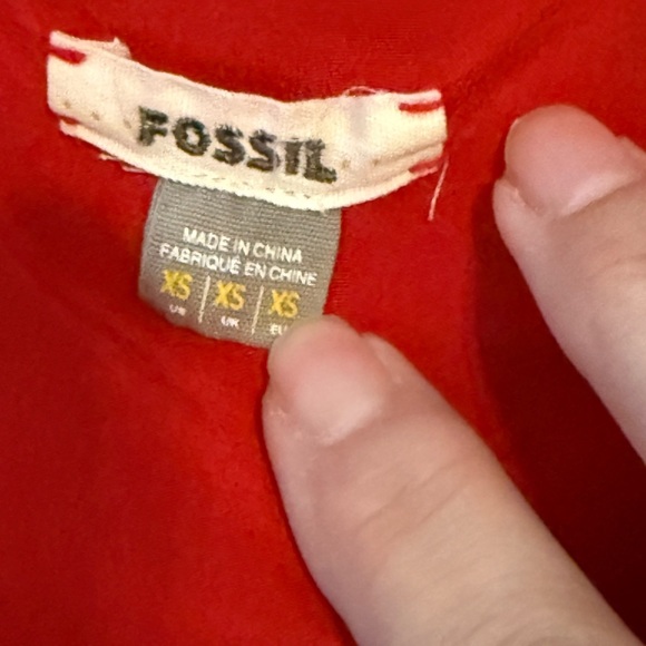 Vintage fossil 100% silk tank size XSmall EUC - Picture 3 of 5